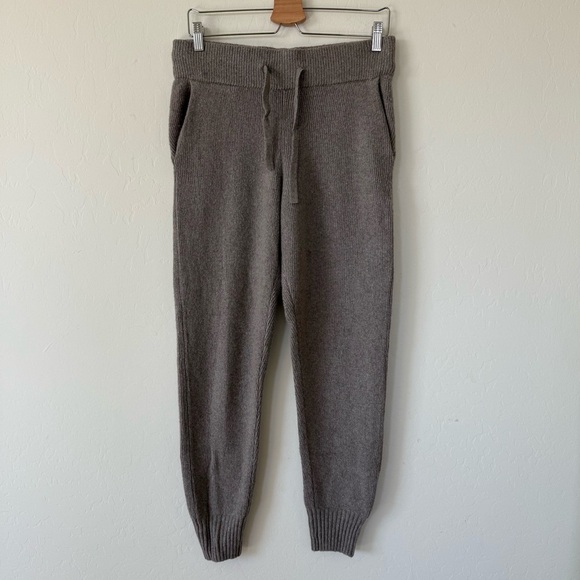 Abercrombie & Fitch Cozy Taupe 90’s Drawstring Sweater Joggers Medium - Picture 2 of 7